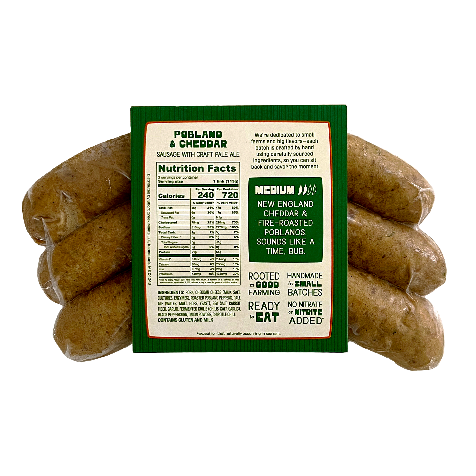 SGPOB Poblano & Cheddar Sausage (8/cs 12oz)
