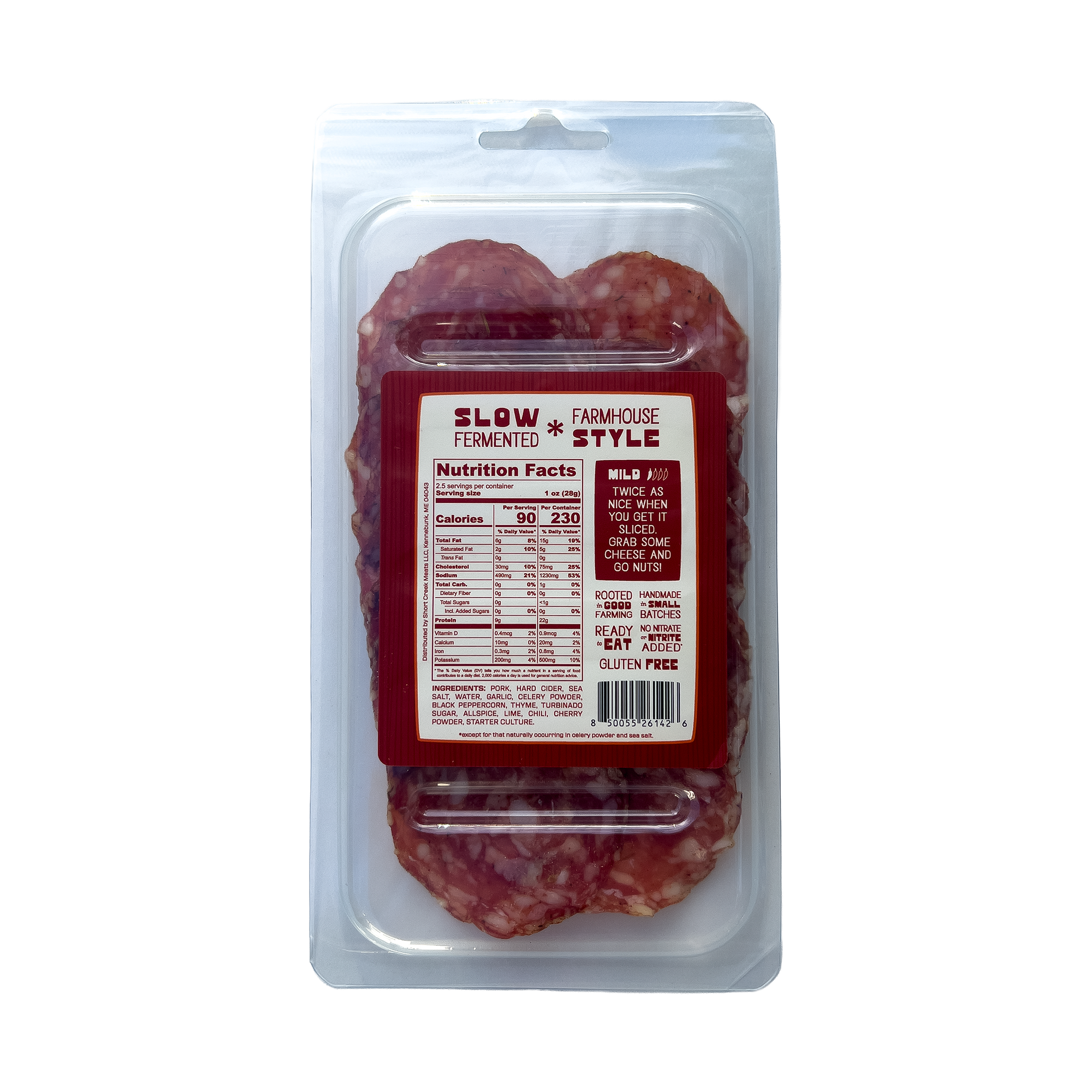 SLCID-SLC Sliced Hard Cider Salami (8/cs 2.5oz)