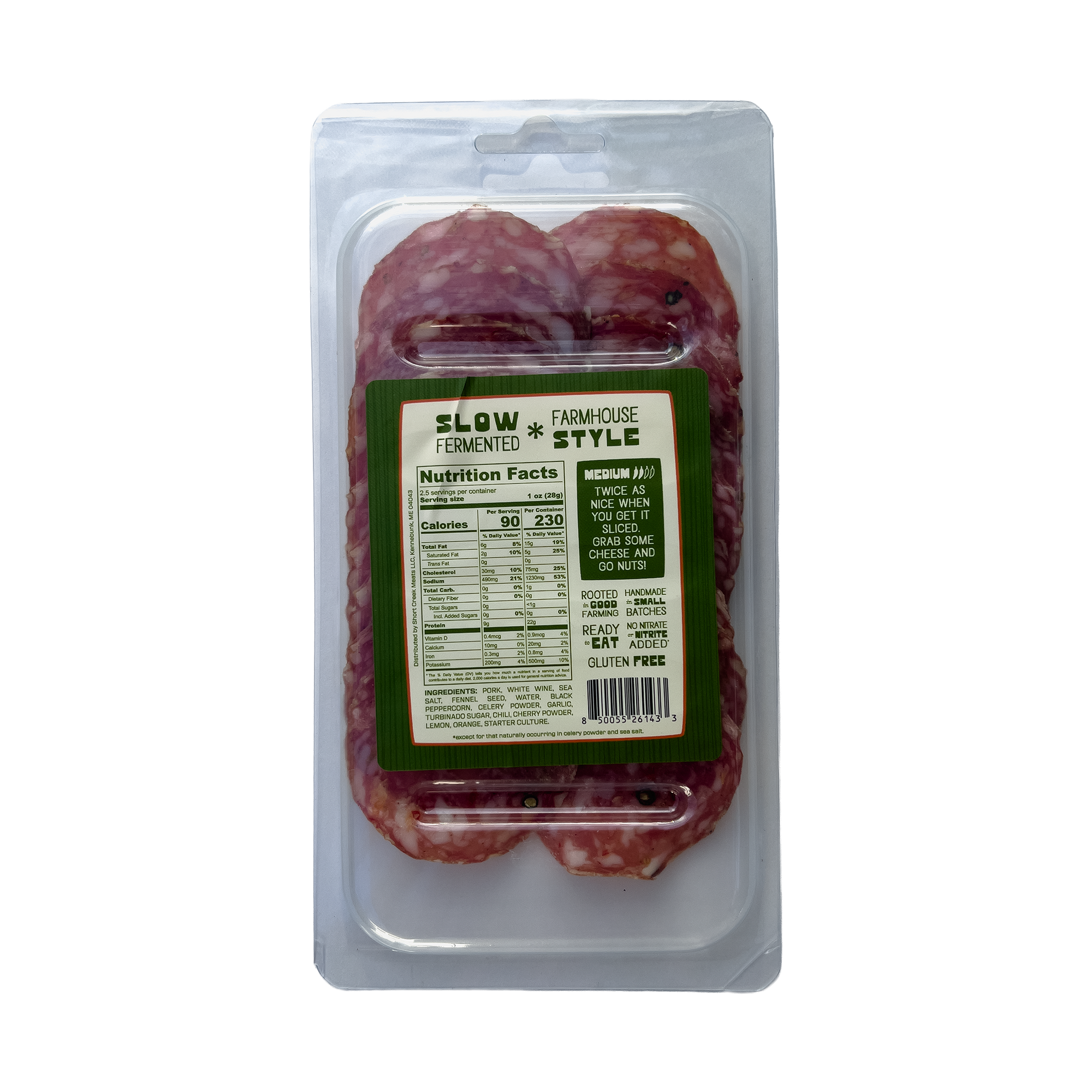 SLSIC-SLC Sliced Siciliano Salami (8/cs 2.5oz)